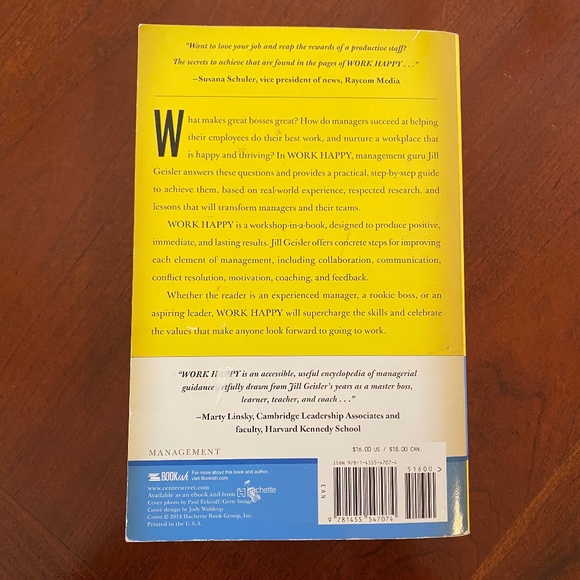 Work Happy What Great Bosses Know Jill Geisler paperback book - Picture 2 of 2